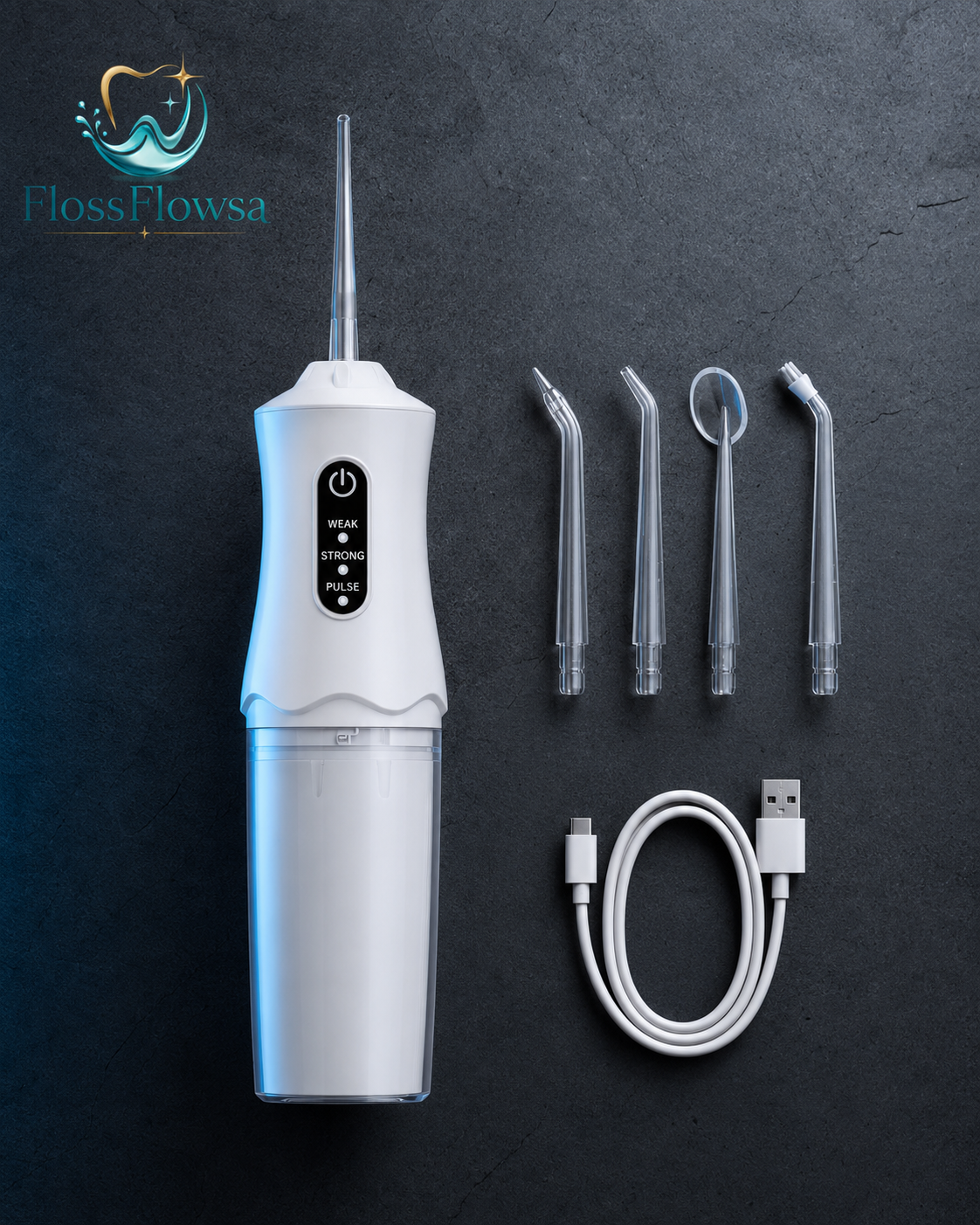 FlossFlow Classic — Cordless Water Flosser (White)